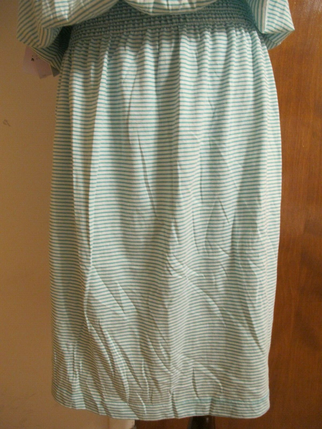 Lacoste women's green cotton pima stripe very soft summer dress Size 6