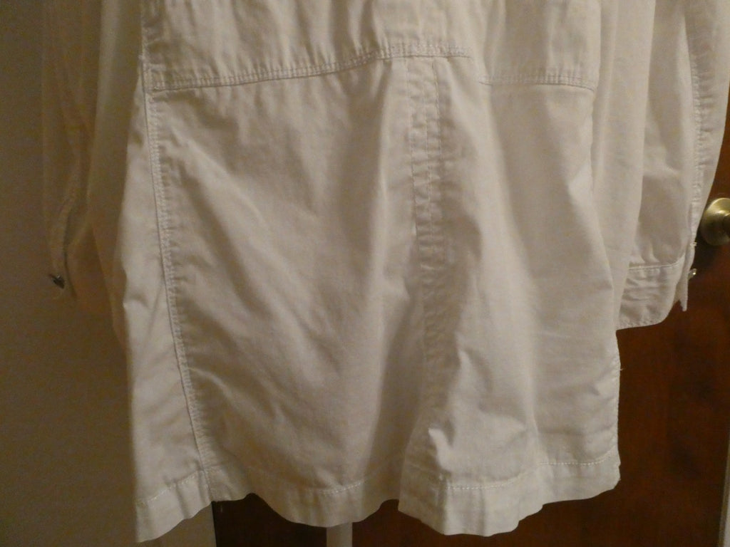 NWT Charter Club Womens Long Sleeves Jacket With Belt White Size 1X