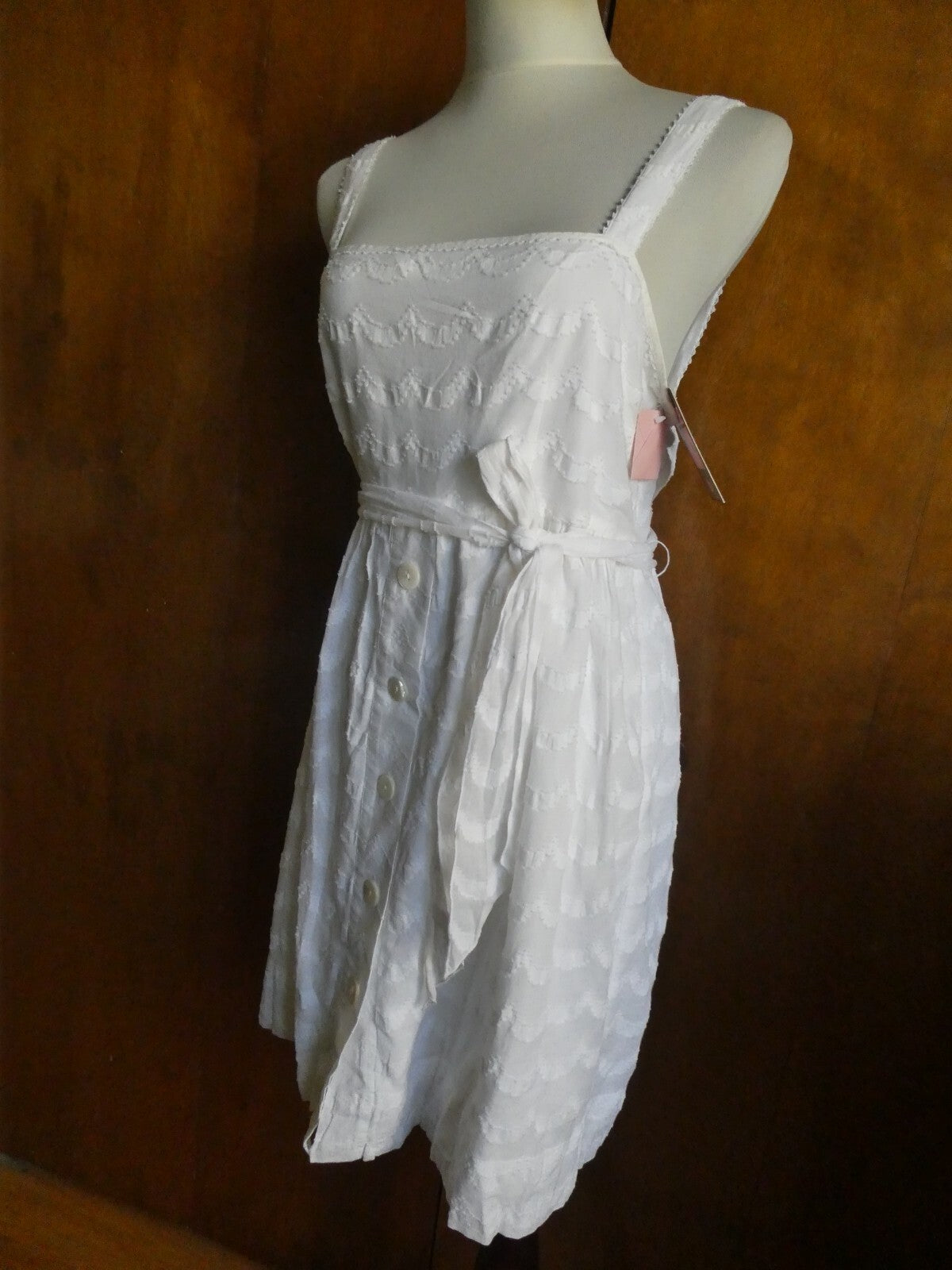 Juicy Couture women's soft cotton stylish white dress size 10 retail value $228