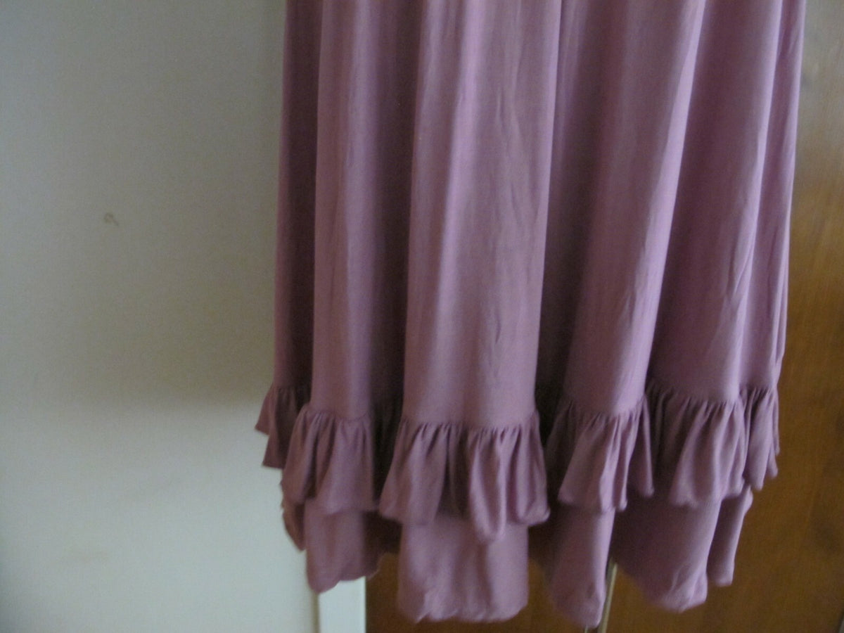 Anthropologie Eri & Ali Women’s Pink/Rose Ruffle Hem Swing Top Xsmall