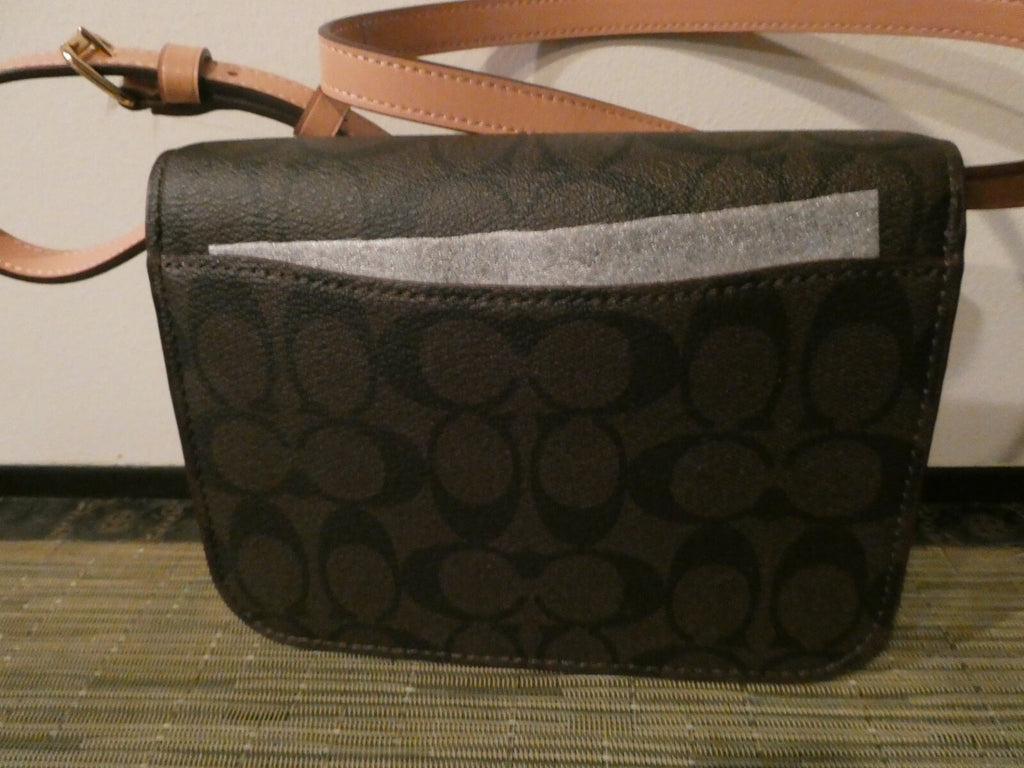 COACH Mini Brynn Women’s Brown/pink Signature Canvas Crossbody Bag Style# C5592