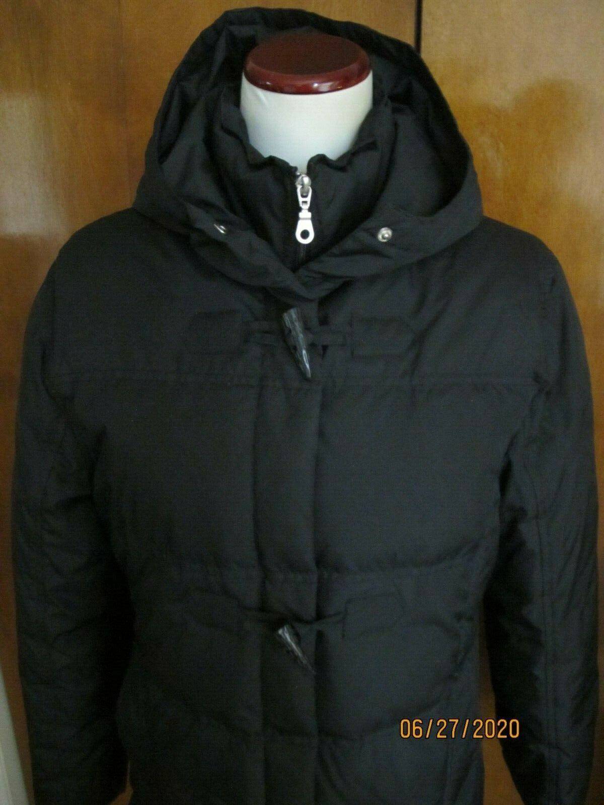 Larry Levin  Sport Women's Black Down Puffer Winter Coat Jacket Medium