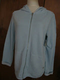 Gap Women's Light Blue Cotton Blend Hooded Pullover Sweater Large