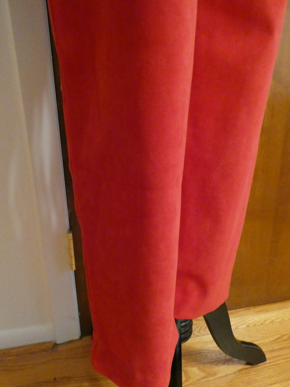 JM Collection Women's Pants Red Pull-On Elastic Back Waist Straight Leg Size 12
