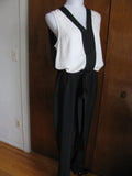 DKNY women's black/ivory gorgeous jumpsuit size Large NWT 