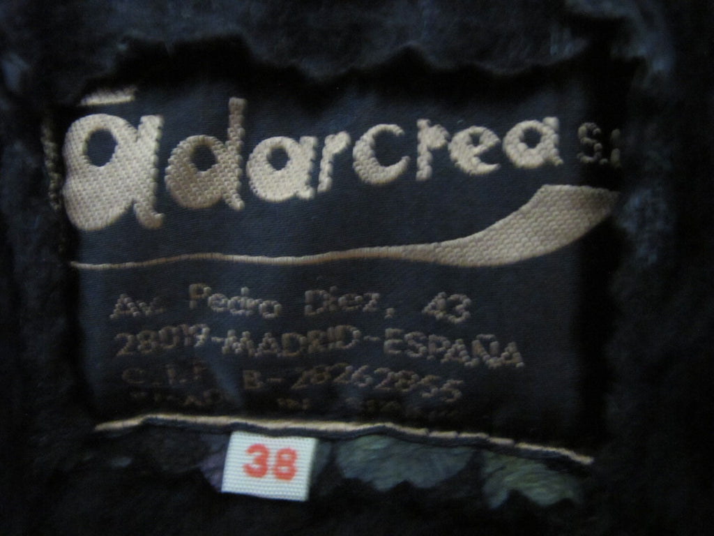 Adarcrea Petro Diez Women Shearling Sheepskin Fur Full Length Coat Sz38 US Sz 8
