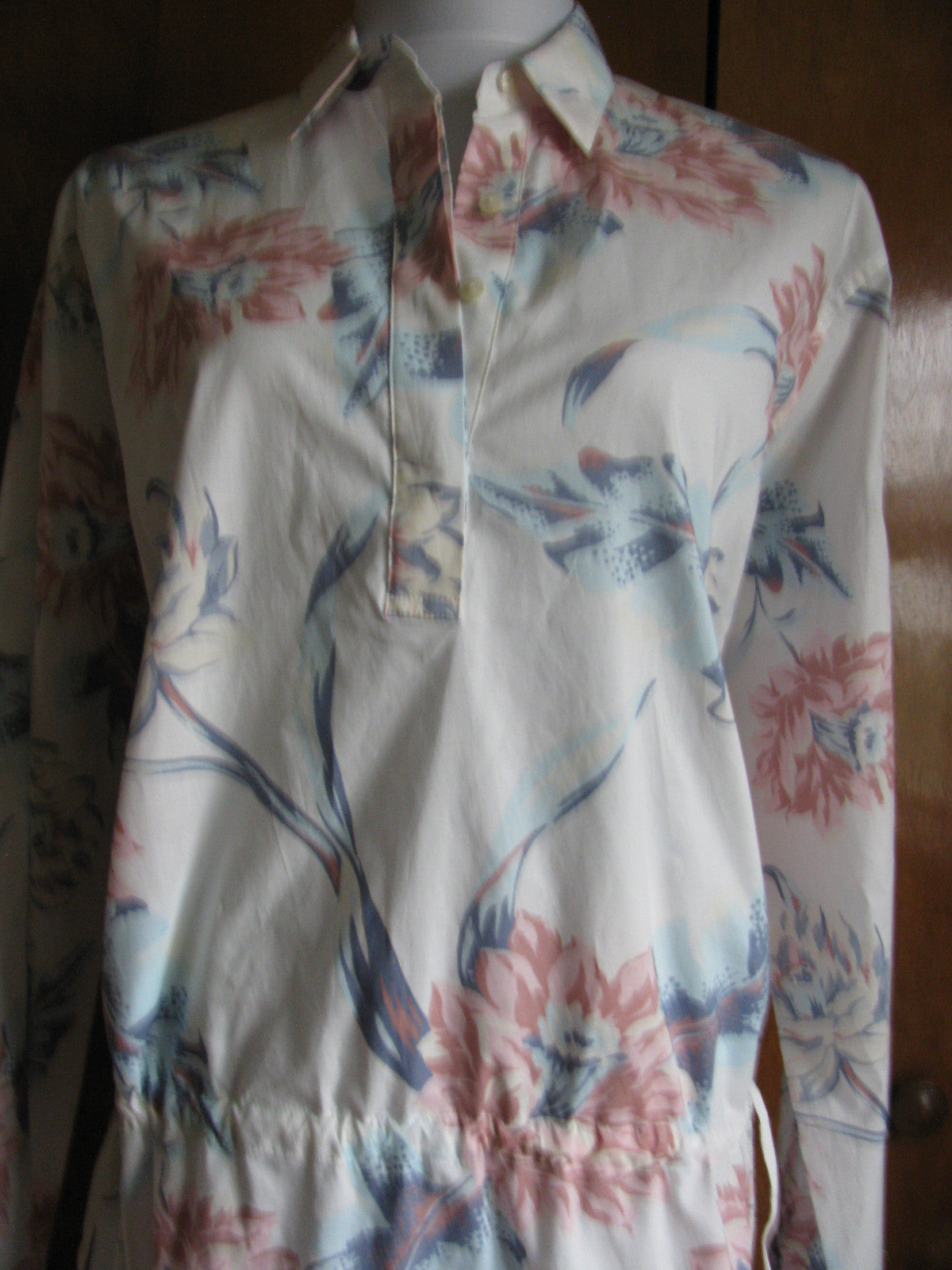 Gap women’s White Flower Long Sleeves Dress New