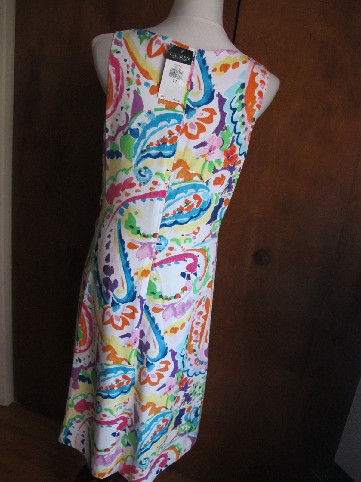 Ralph Lauren Women's Multi Color Lined Faux Wrap Dress New