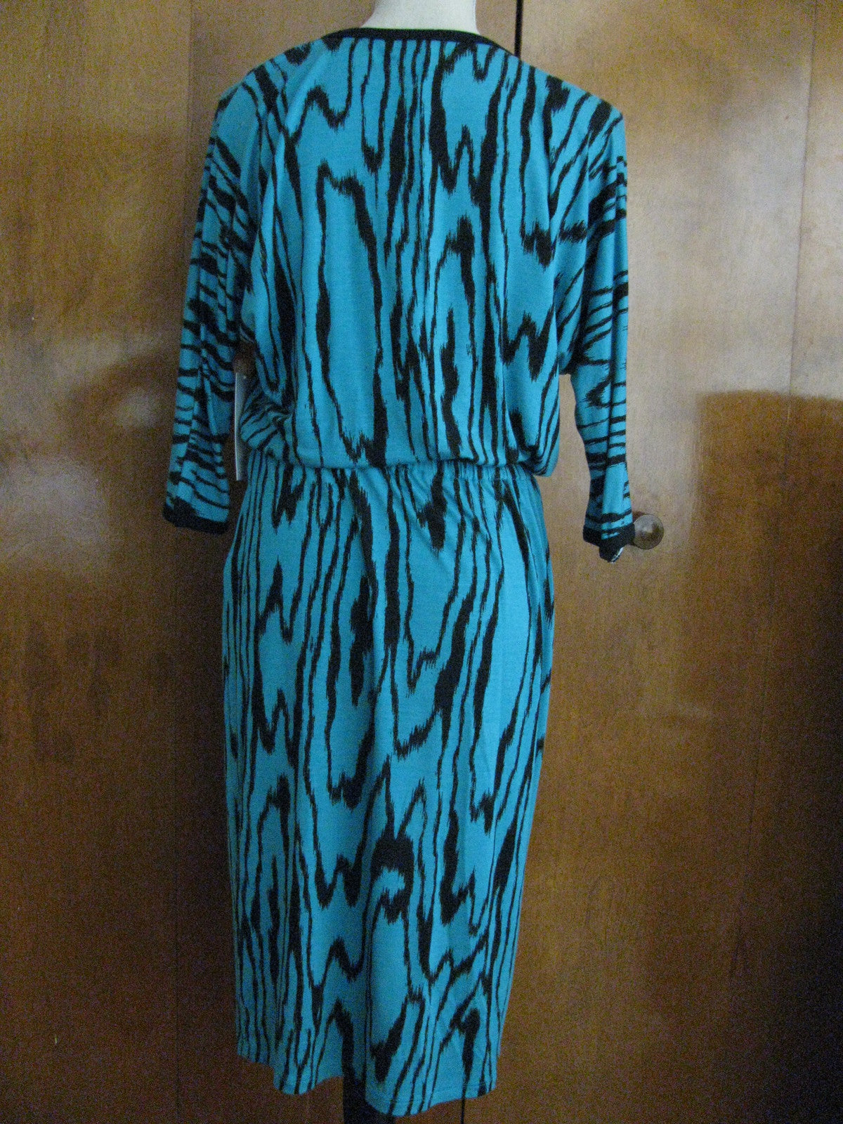 Karen Kane women's green black rayon wrap dress size XS, L new