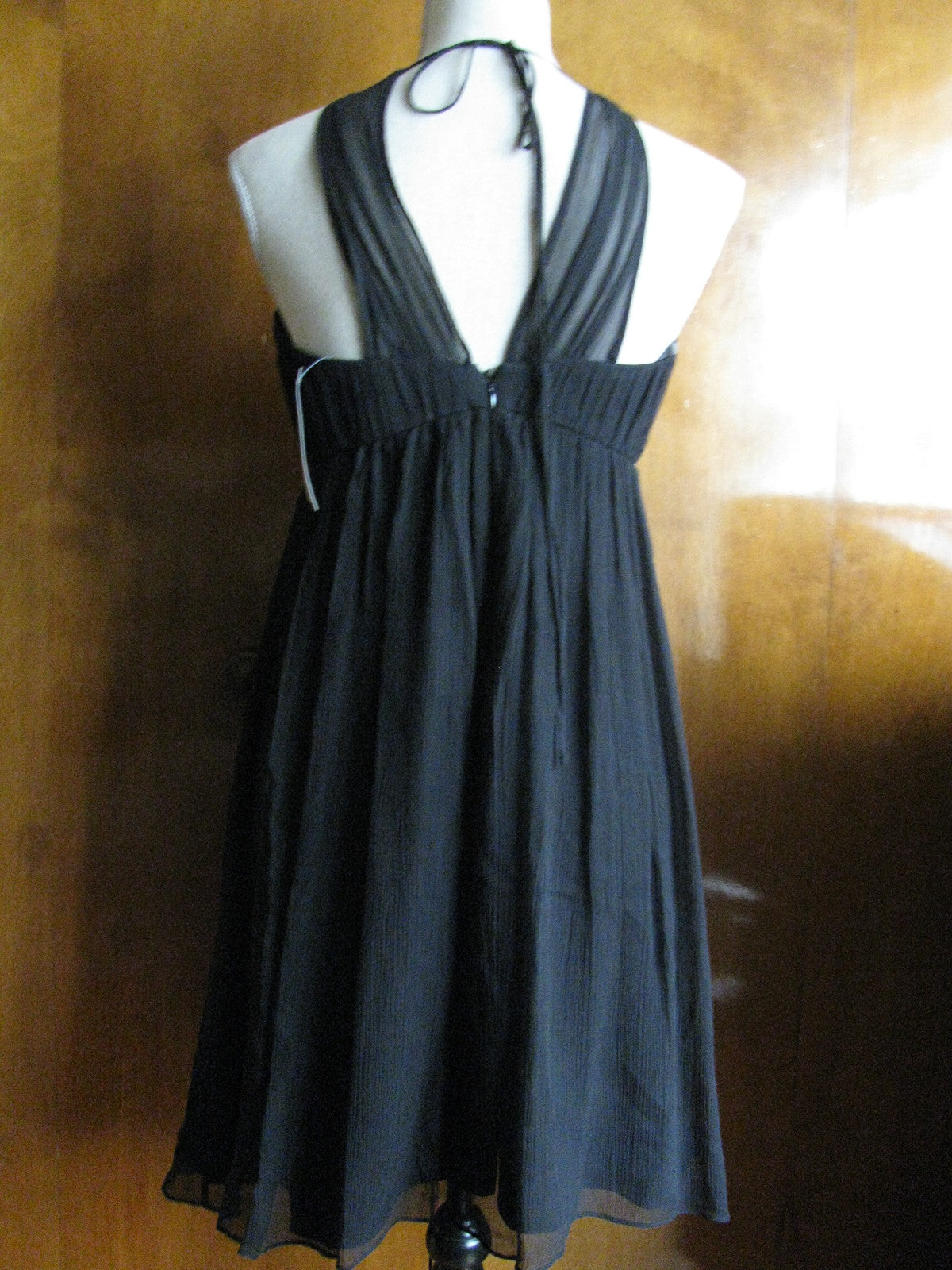 Maxandcleo women's black silk lined evening dress Size 8 NWT 