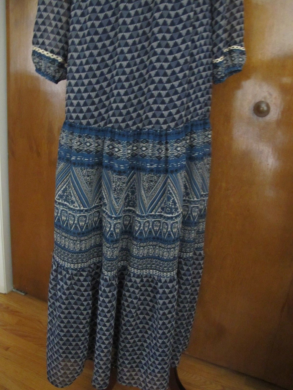 Anthropologie Floreal women's maxi multi-color evening dress 10