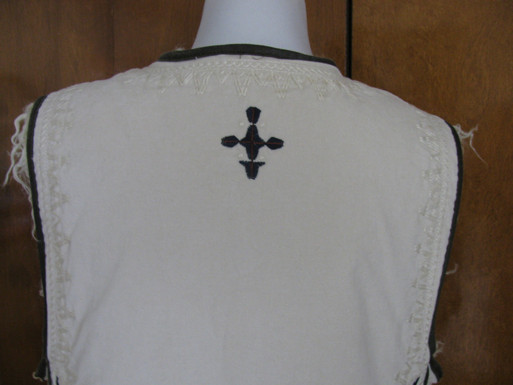 Free People Women's Almond Reversible Embroidered Faux Fur Vest Medium 