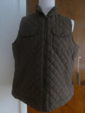 CARIBBEAN JOE Women Hazelnut Brown Vest 70% Cotton Size 1XL $54