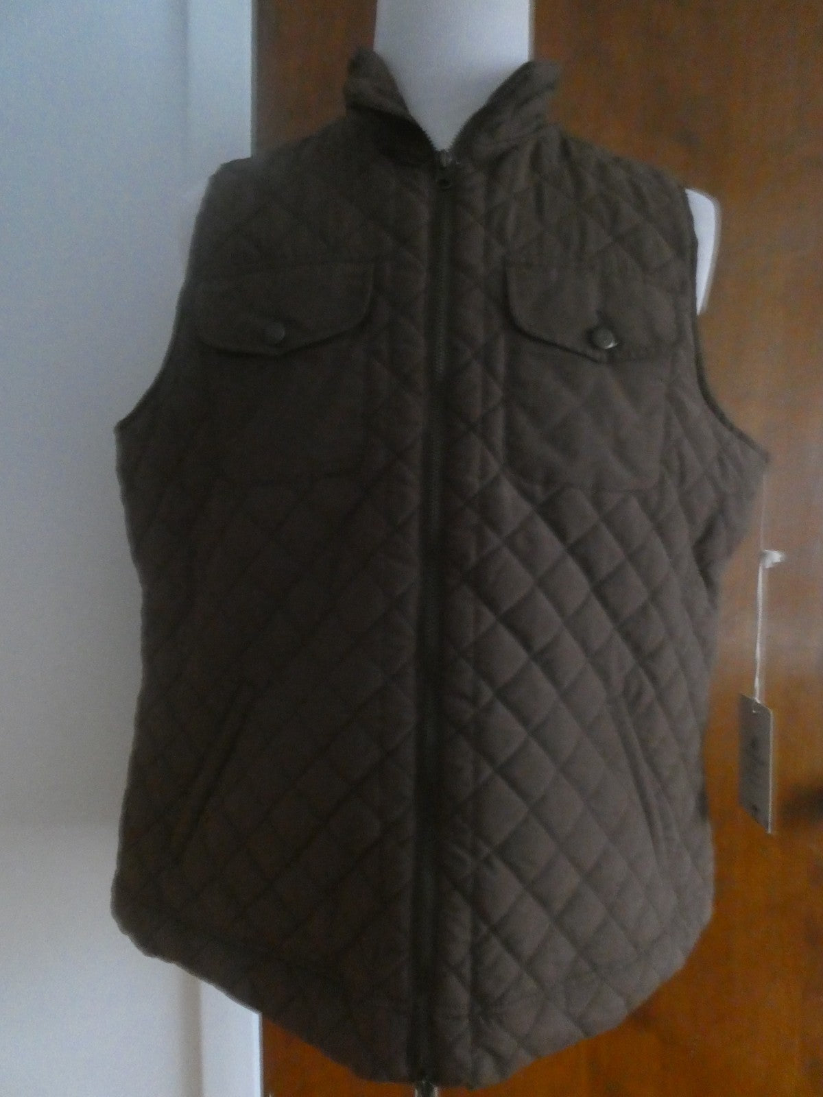 CARIBBEAN JOE Women Hazelnut Brown Vest 70% Cotton Size 1XL $54