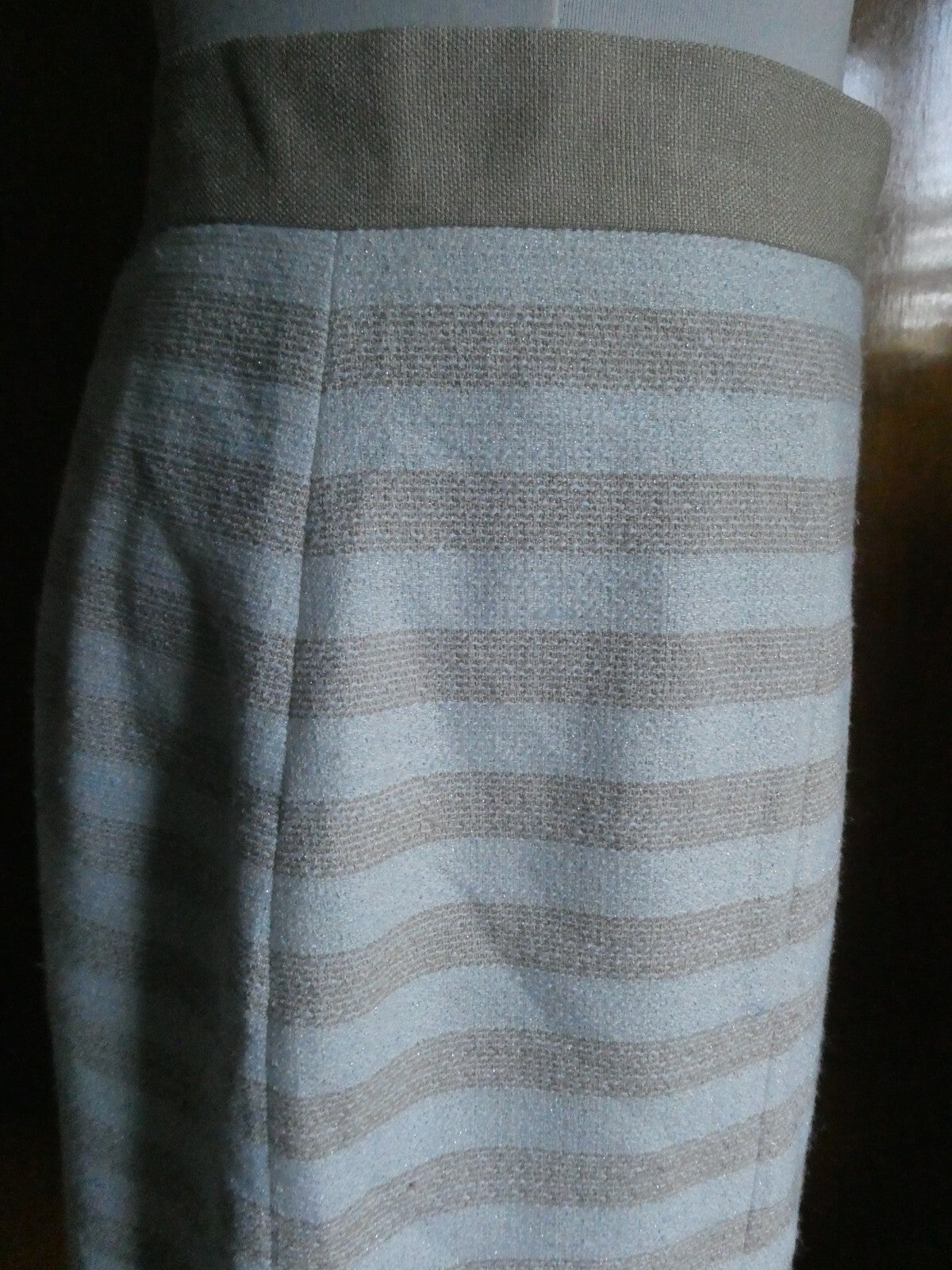 Kay Unger beige women's stylish lined skirt size 14