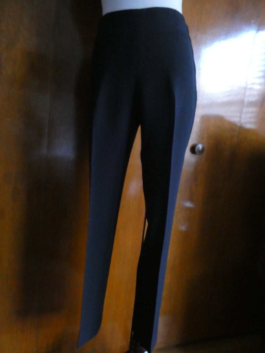 Louis Vuitton Slim Cropped Dressing Pants Black Size 36 France ECC-W05