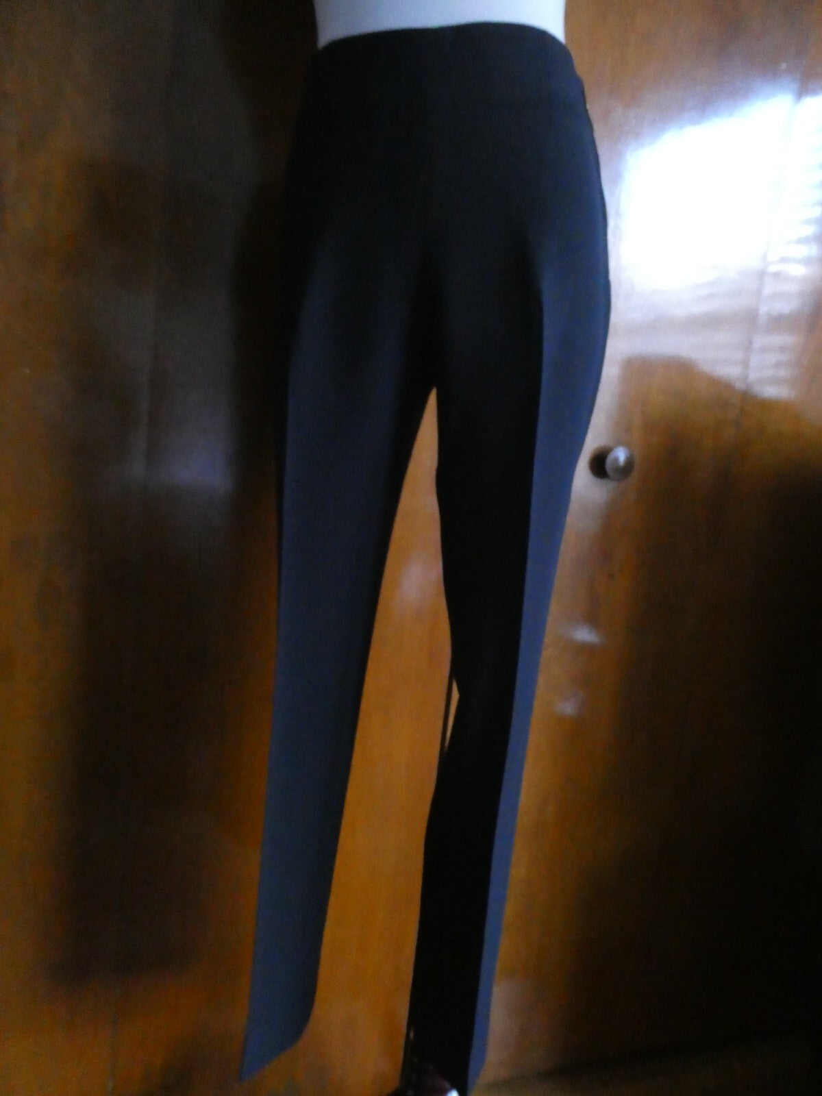Louis Vuitton Slim Cropped Dressing Pants Black Size 36 France ECC-W05