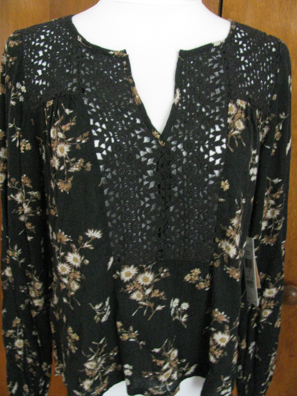 Denim & Supply women's fabric crafted black top New