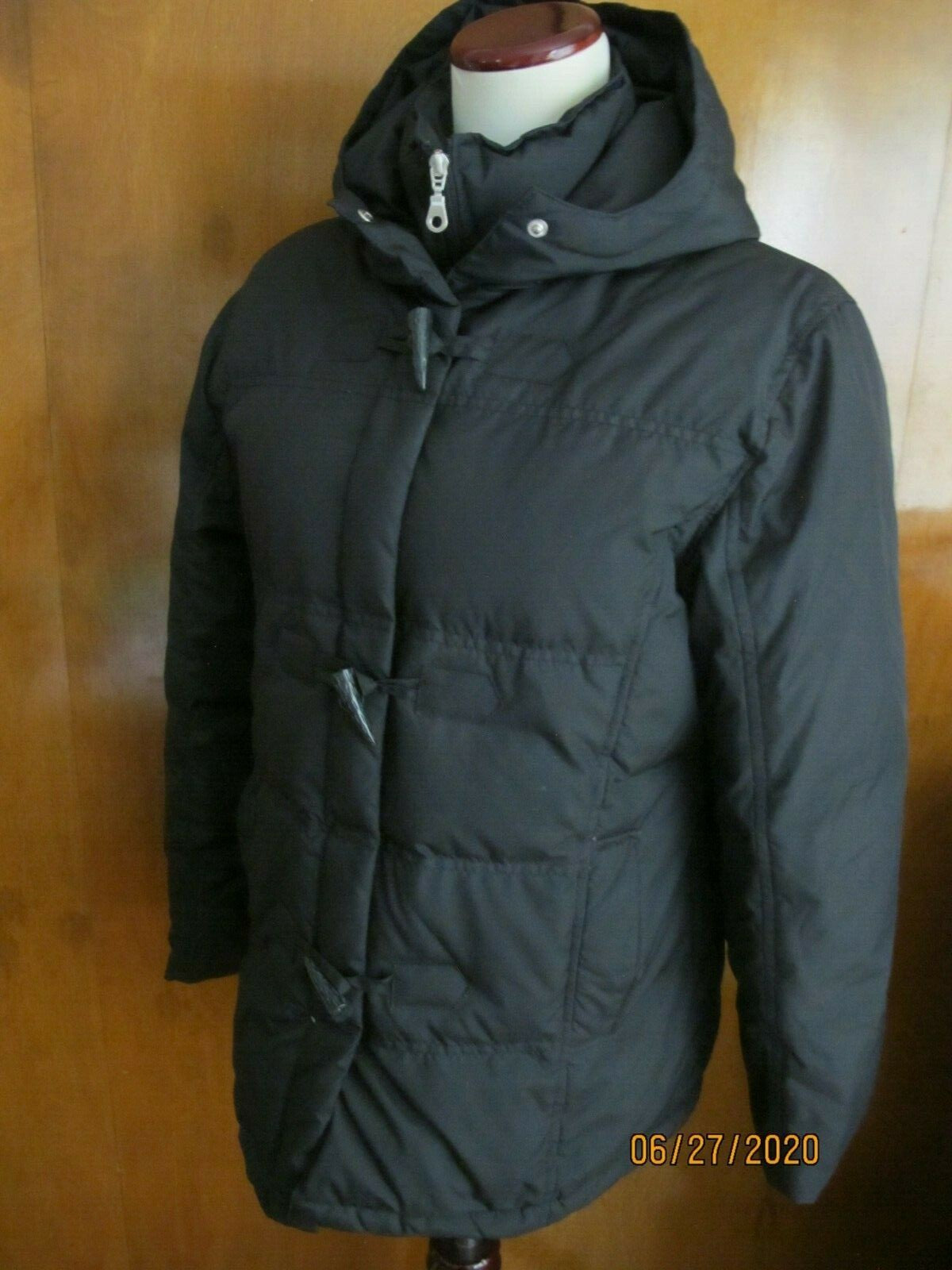 Larry Levin  Sport Women's Black Down Puffer Winter Coat Jacket Medium