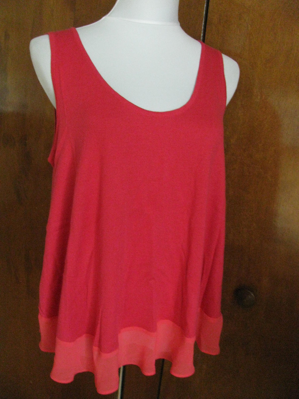 Gap women's red  sleeveless tunick top Large 