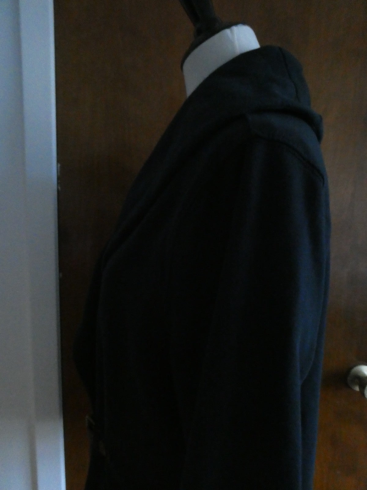 Lauren Jeans Co Black Cotton Wrap Jacket Shawl Collar Belted Women's XLarge