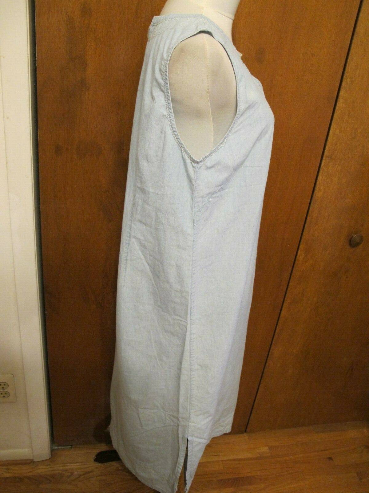 Liz Claiborne Women's Sky Blue Jean Long Dress Cotton size 14
