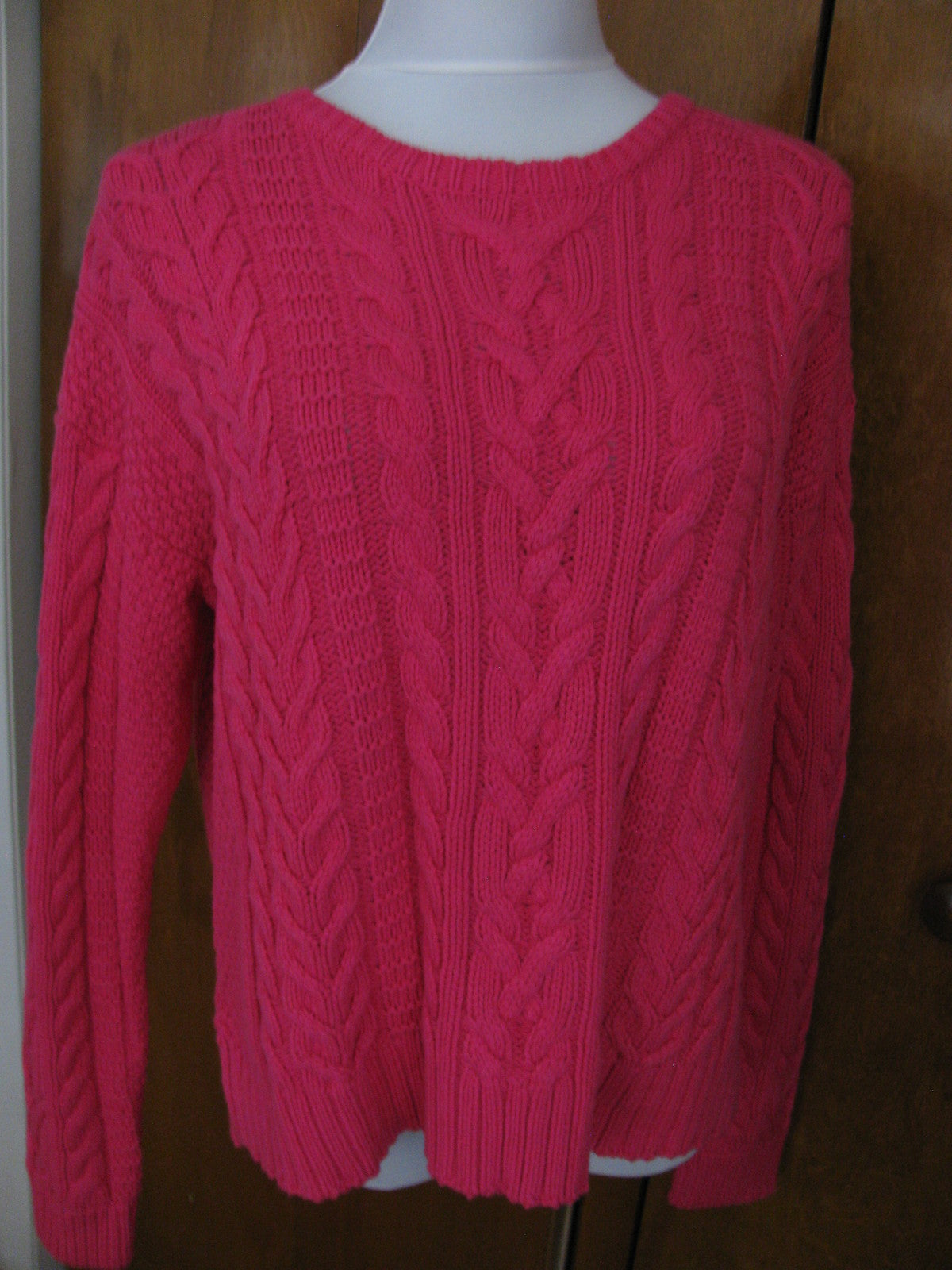 Lauren Ralph Lauren women’s pink crewneck detailed sweater Large 