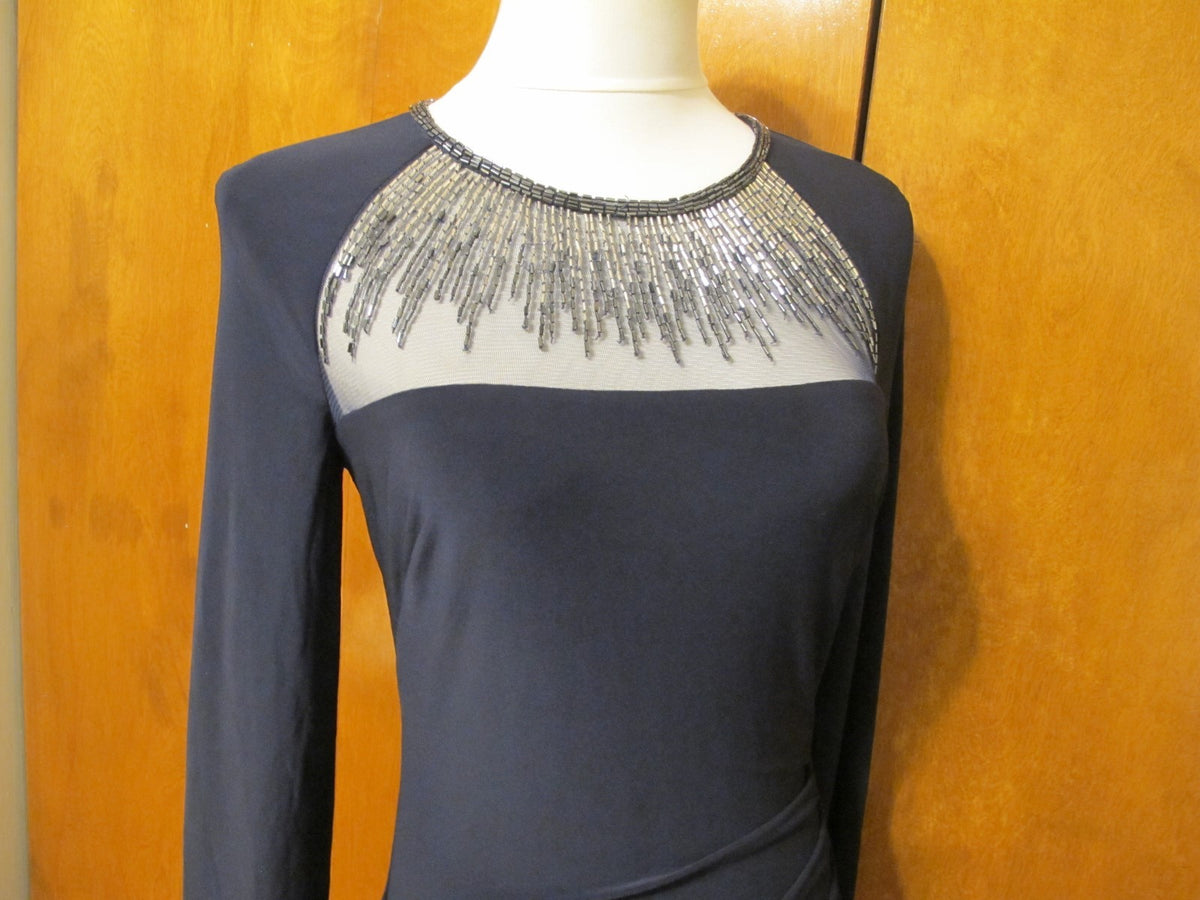Ralph Lauren women's navy maxi evening detailed NWT dress size 6