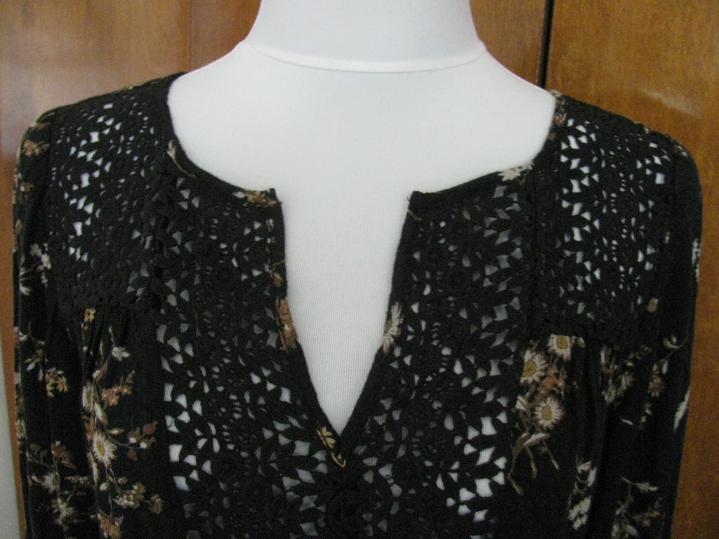 Denim & Supply women's fabric crafted black top New