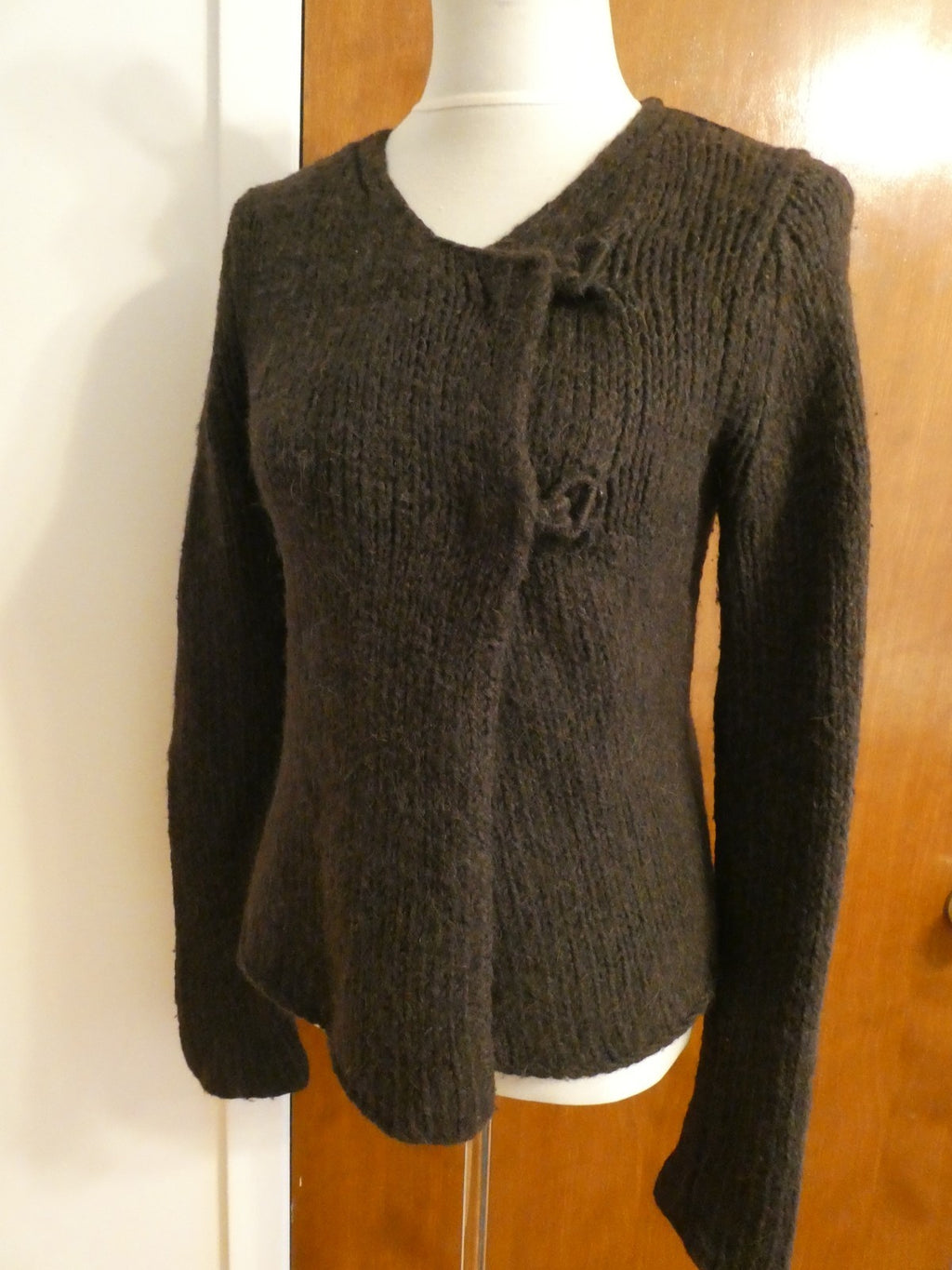 Juicy Couture Brown Wool Blend Cardigan Sweater Women’s Medium (Fits Small)