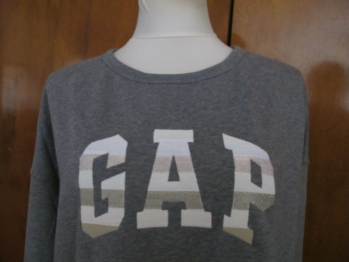 Gap Women's Flannel Cotton Gray Sweater Size Large 