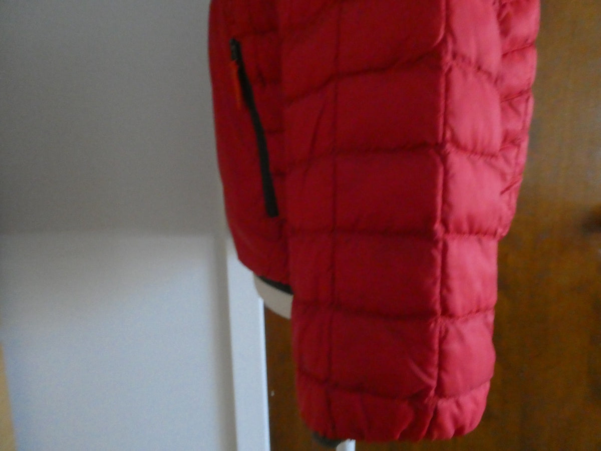 The North Face Boys Reversible Hooded Puffer Jacket Red/Black Size Large 14/16