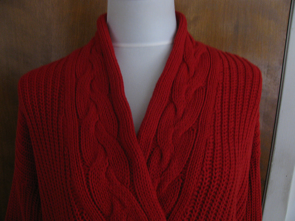 Lauren Ralph Lauren women’s red V-neck cotton sweater New