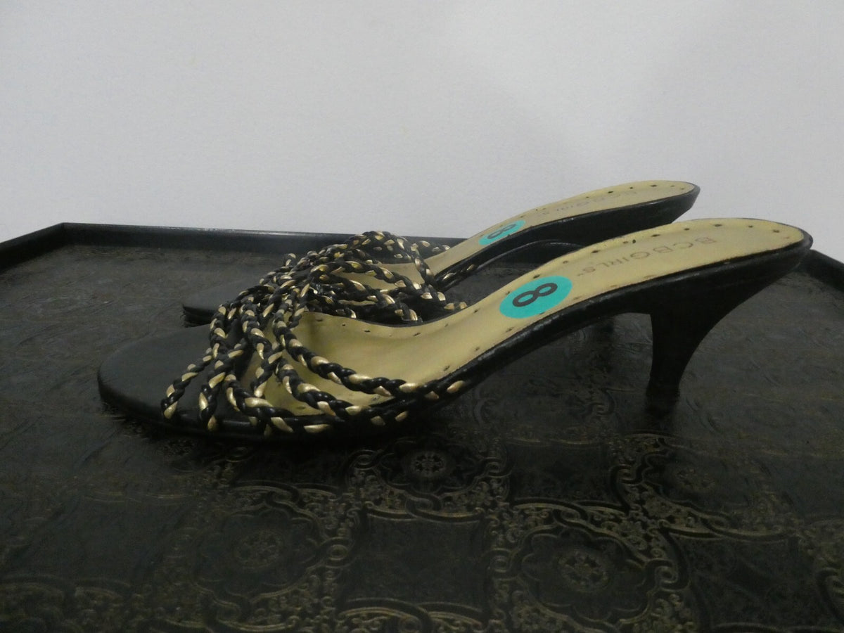 BCBG girls slippers with heels black 8B/38