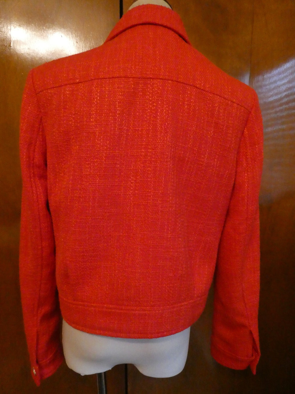 DKNY women red lined long sleeves blazer jacket size 12
