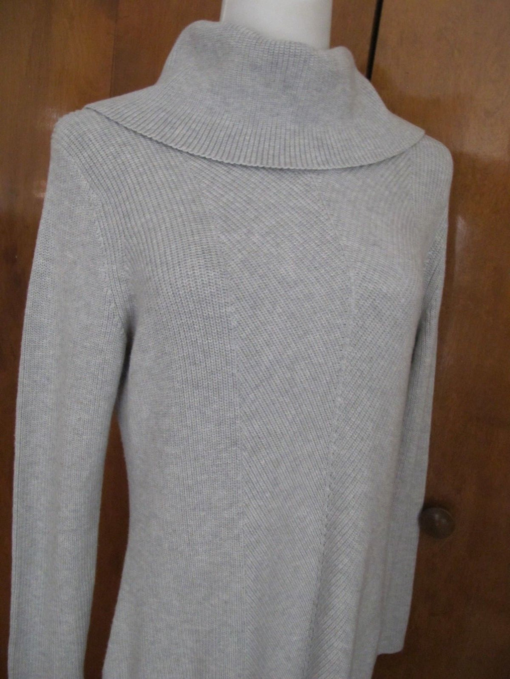 Ralph Lauren Women's Gray Classic Fit Cowl Neck Sweater Dress New