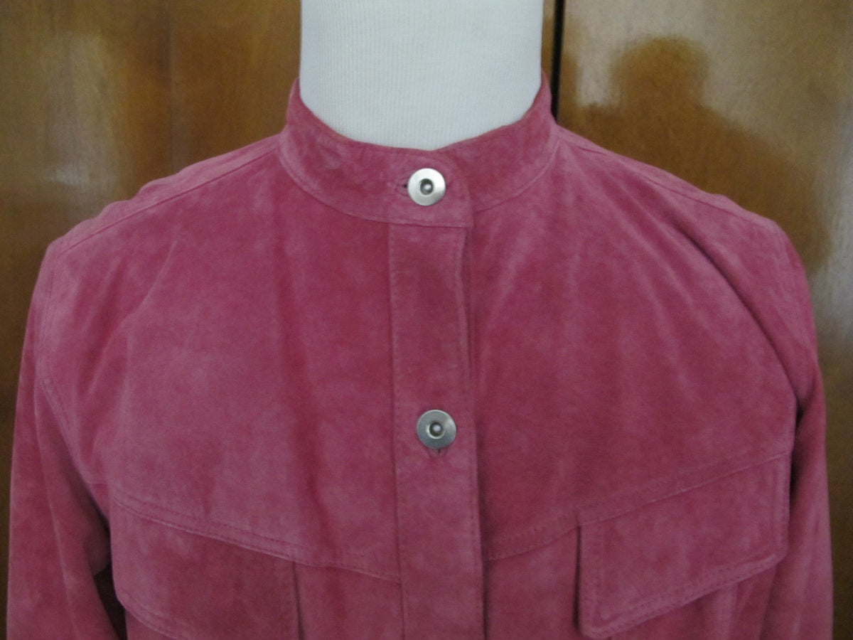 Atelier by B.Thomas jacket pink lined  women's leather  size Large