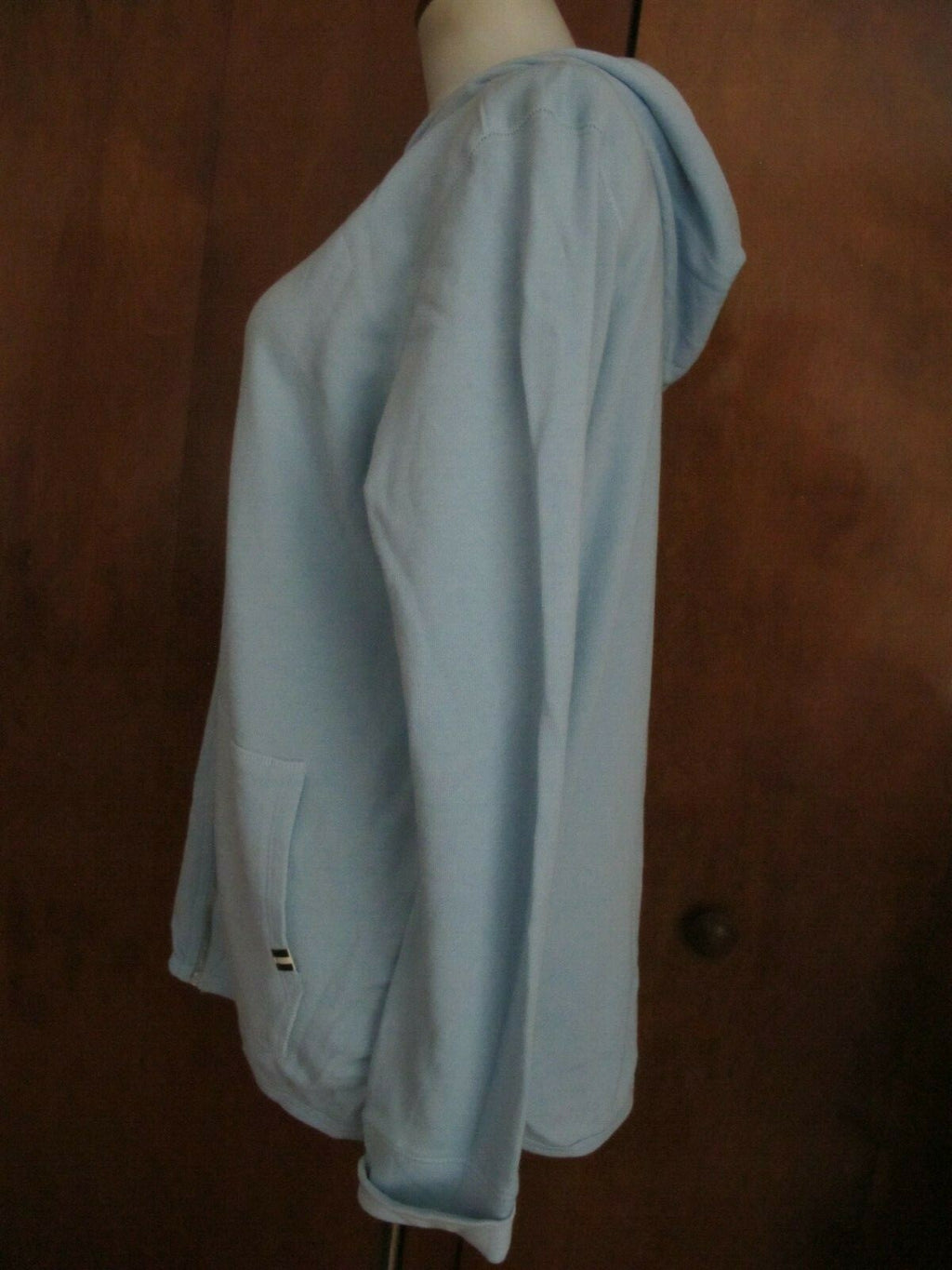 Gap Women's Light Blue Cotton Blend Hooded Pullover Sweater Large
