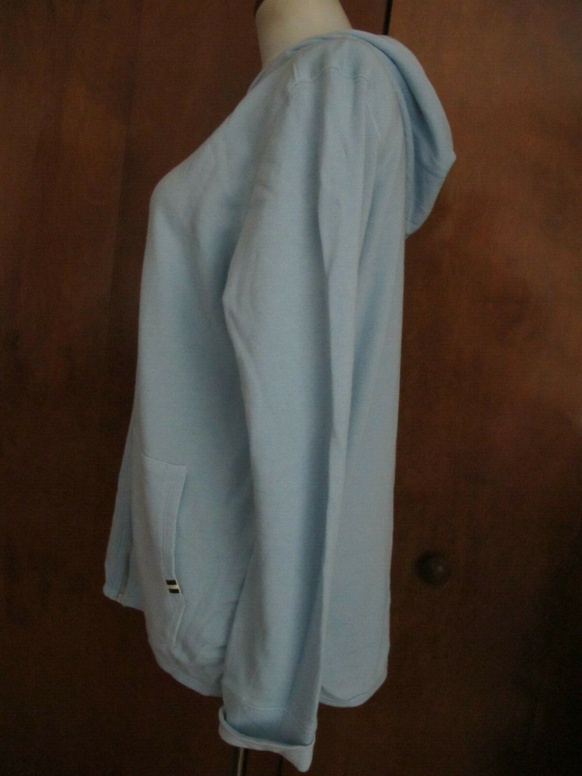 Gap Women's Light Blue Cotton Blend Hooded Pullover Sweater Large