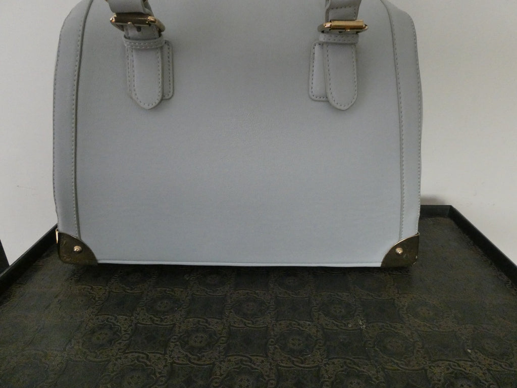 Aldo Women Blue Solid Faux Leather Satchel Shoulder Handbag 14”X11”X7”