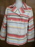 Tommy Hilfiger Women's Linen Multi Color Buttons Blazer Size XLarge
