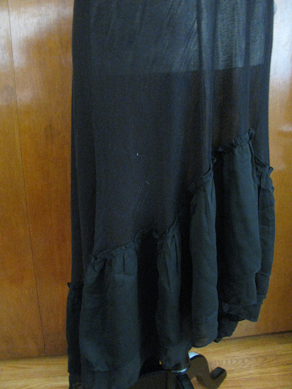 Free People women's black soft rayon halter mesh bead detailed NWT dress Medium 