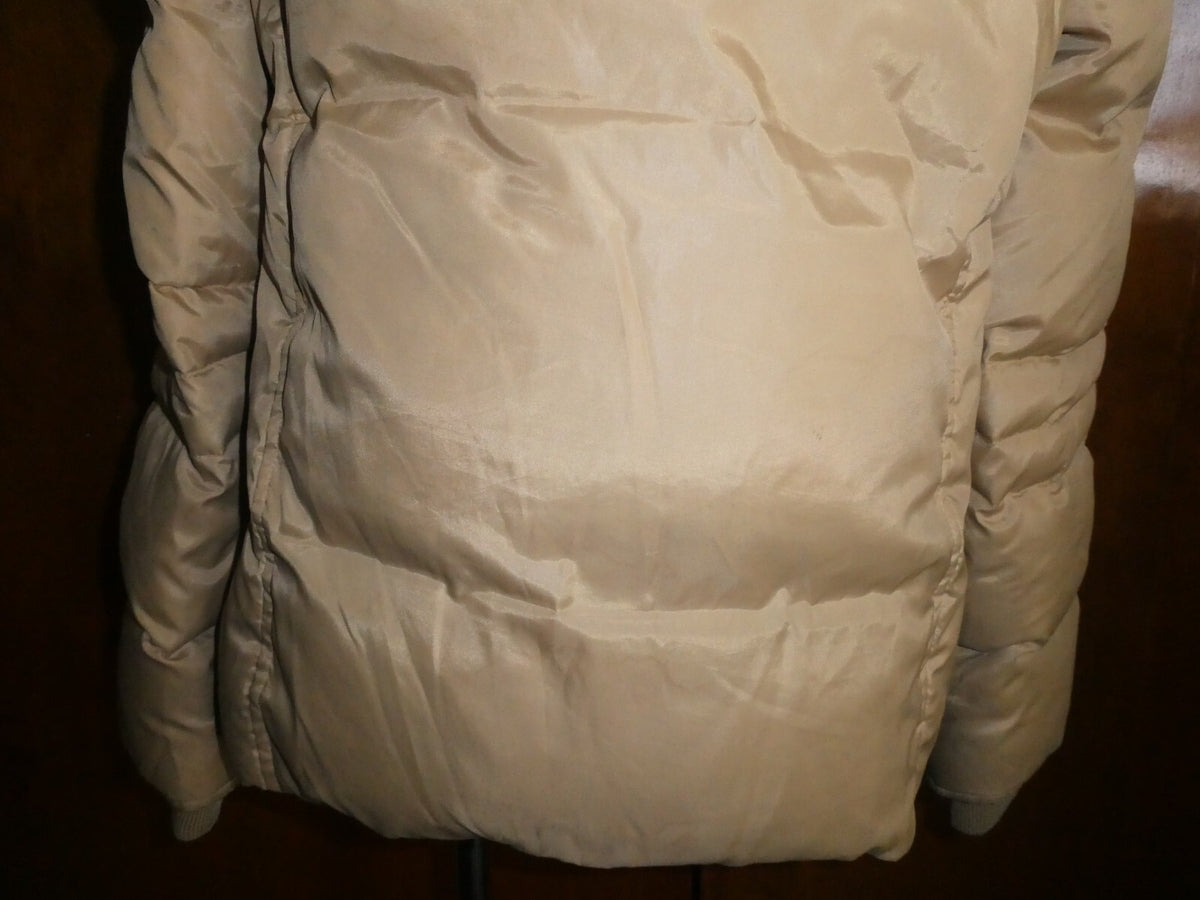 Jennifer Lopez junior girl's puffer zippered jacket coat beige size large