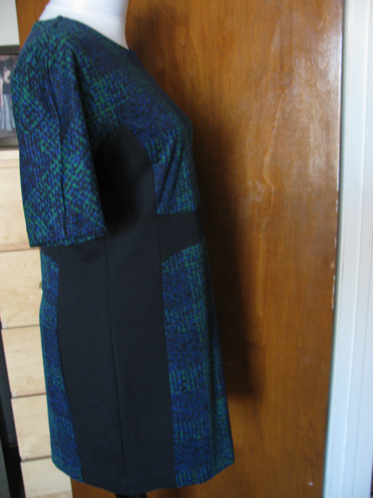 Michael Kors women's black green blue detailed dress New