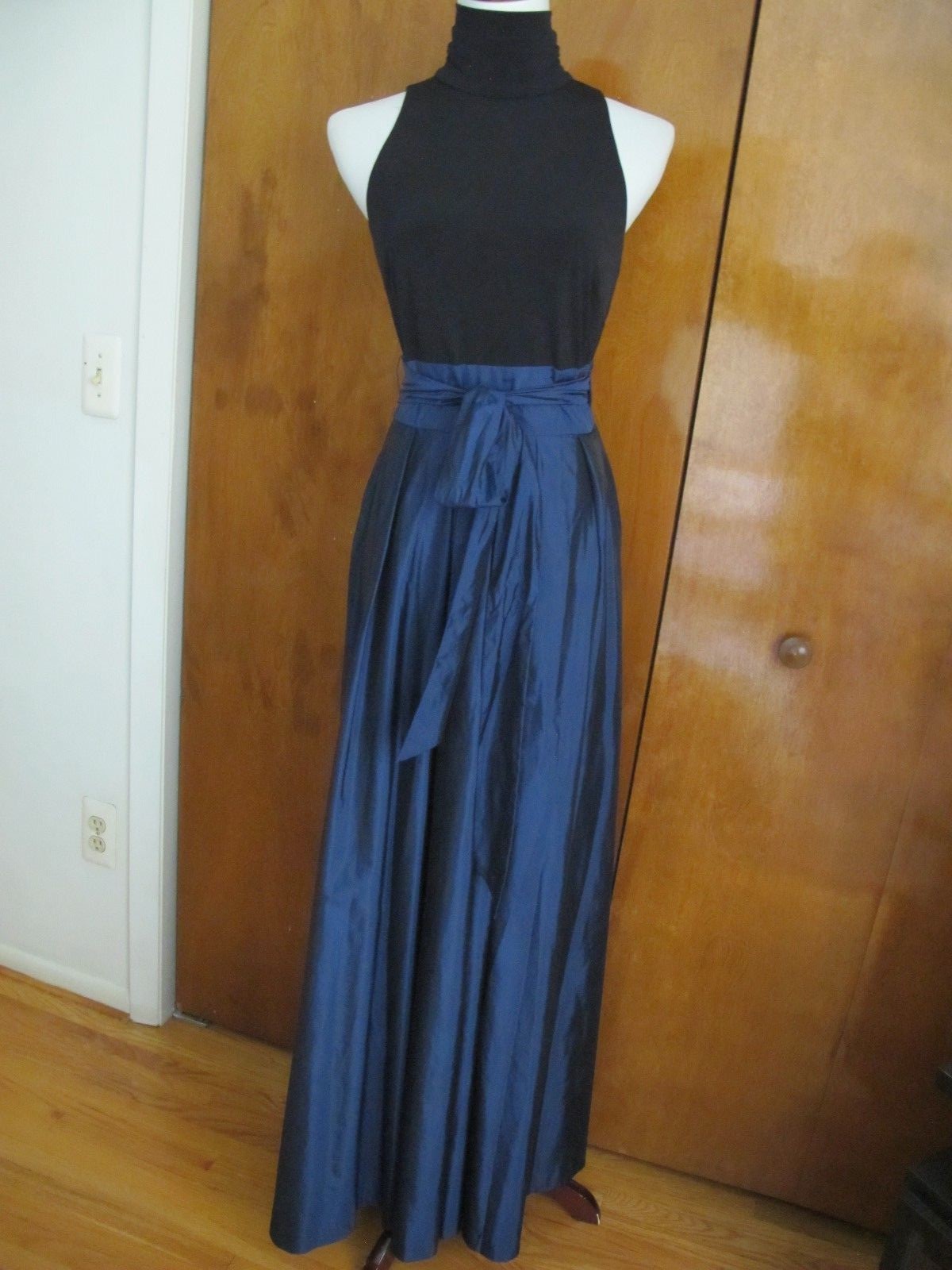 Ralph Lauren women's black blue fit and flare silhouette dress new