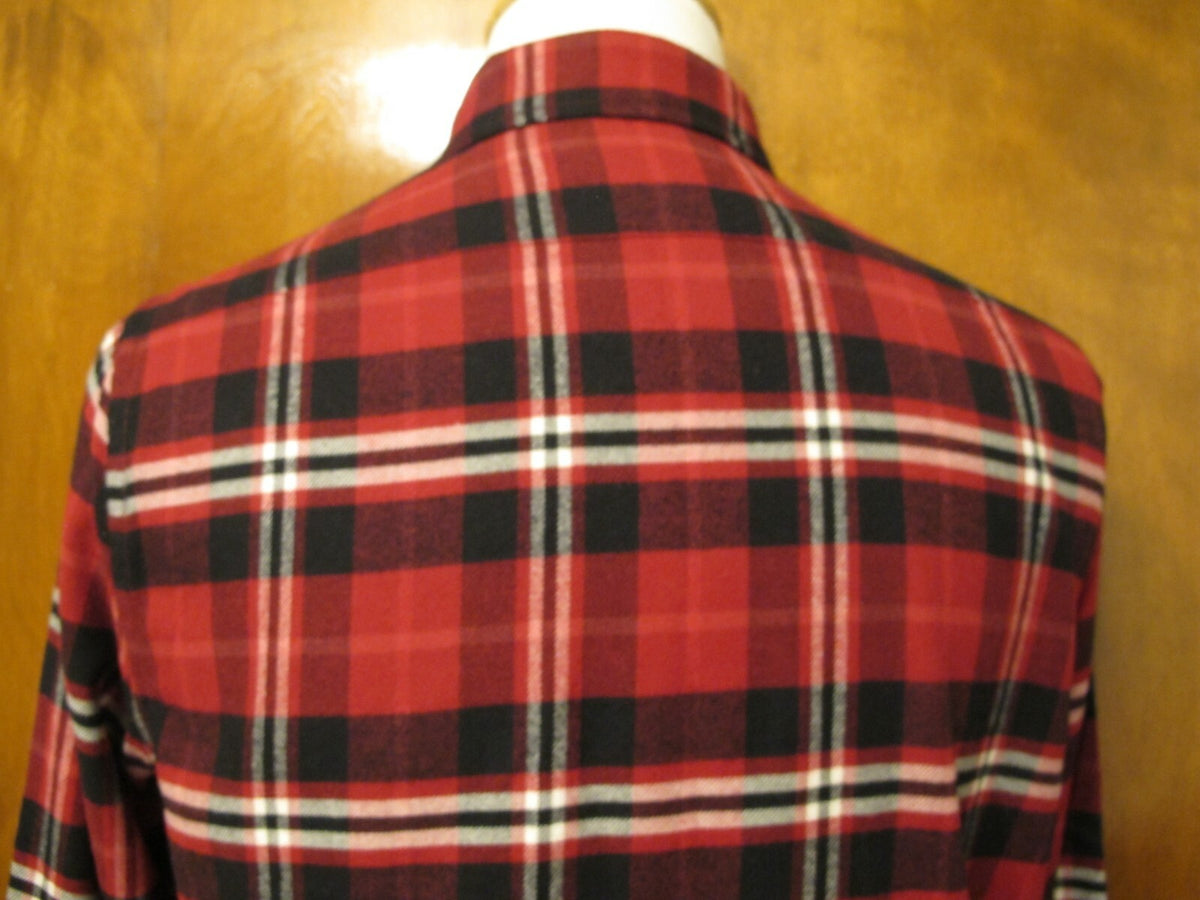 POLO Ralph Lauren women's plaid red/black reach beaded soft flannel shirt Large