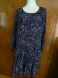 Rebecca Taylor multi-color lined detailed pleated 100% silk dress size 10