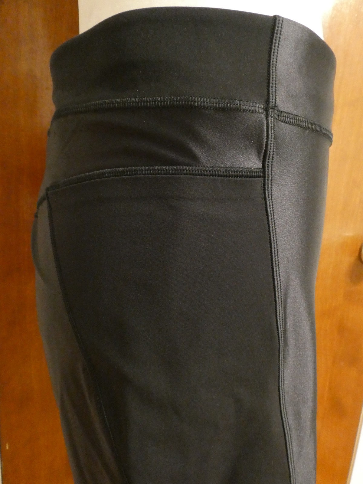Lululemon Satin Shine Panelled HR Short 8" Wordmark Black Size 14 NWT