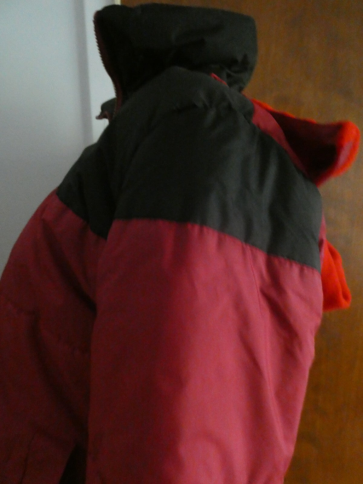 JUST Women’s Jacket Coat Red/Black Removable Hooded Size Small