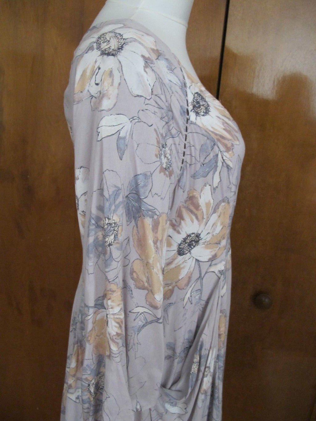 Free People women’s multi color relaxed fit short lined new soft rayon dress 8